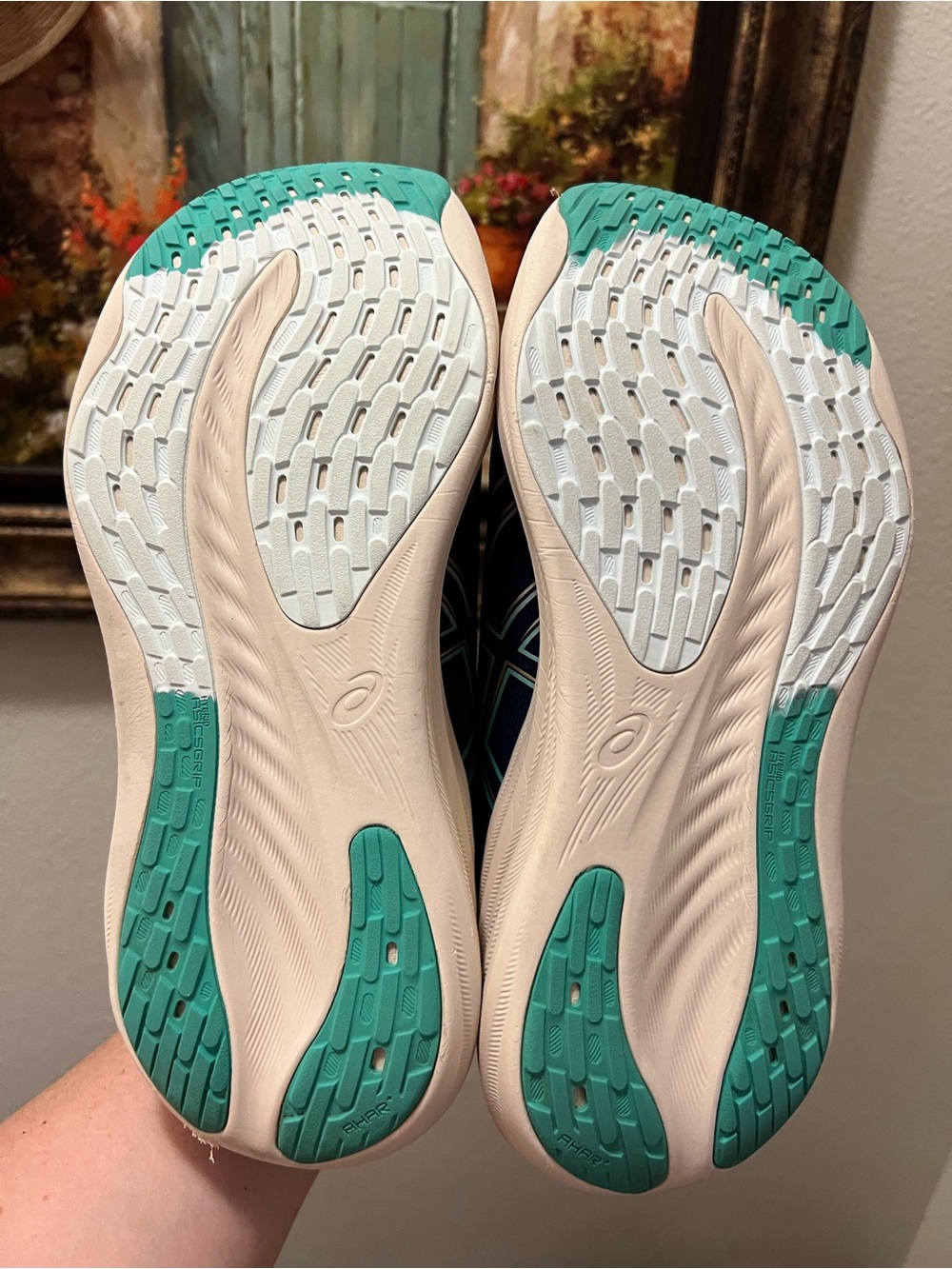 Asics Gel Nimbus 26 Blue Running Shoes - Picture 9 of 14